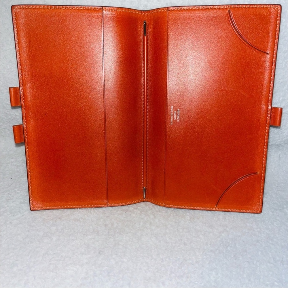 Hermes Lambskin Orange Agenda
